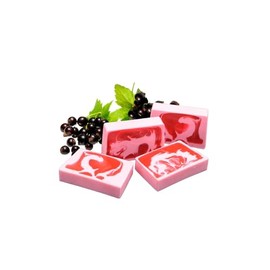 Nesbel Glycerine Shower Soap with Goat Milk Black Currant 300 g Pack of 3