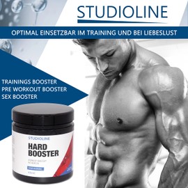 STARKER HARD BOOSTER - 250g Hochdosiert - TOP Workout Booster mit: Koffein, Taurin, BCAAs, Beta-Alanin, Creatin, Kurkuma und Vitamine