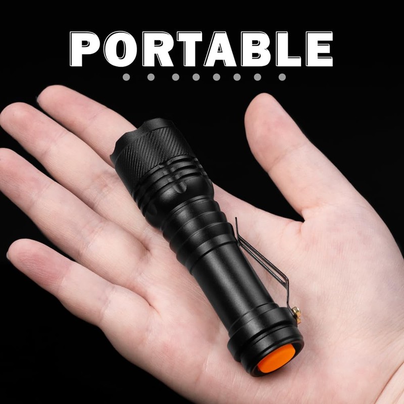 WAYLLSHINE 2 Pack Red Light Flashlight Single Mode Red LED