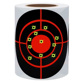 HYBSK Splatter Target Stickers 3 inch Reactive Targets for Shooting with Fluorescent Yellow Impact, Shooting Targets for BB Pellet Airsoft Guns (3 inch,Red)