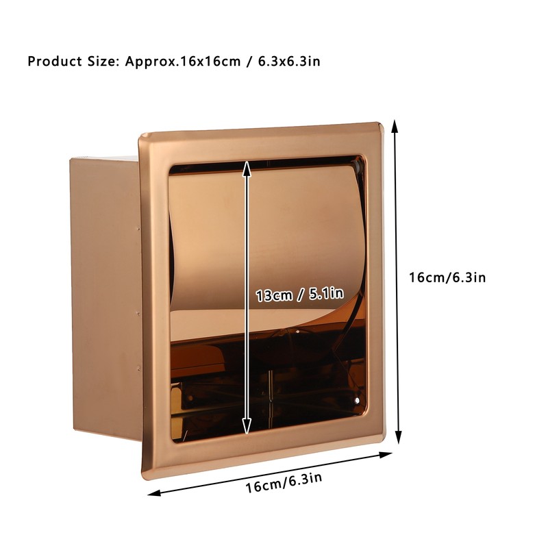 Embedded Style Toilet Paper Holder Stainless Steel Paper Towel Holder