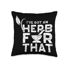 I've got herbs for that Gardener Garden Spices Herb Seeds Throw Pillow