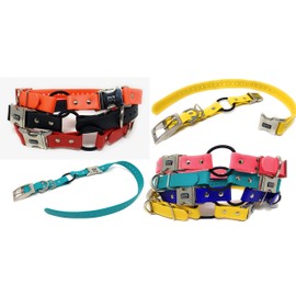 1" Waterproof Biothane Bungee Double Buckle E Collar Receiver Replacement Strap-1" X 30" (Black)