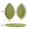 Ceramic Spoon Rest for Stove Top, Cute Green Leaf Shaped