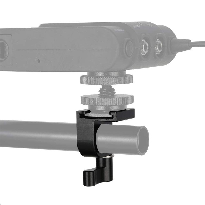 NICEYRIG 15mm Rod Clamp with Cold Shoe Adapter Monitor Mount