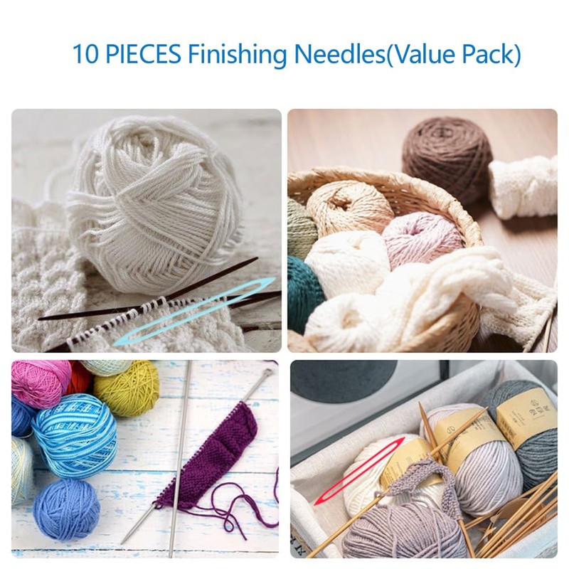15PCS Large Eye Finishing Yarn Needles for Crochet Knitting Craft,Weaving