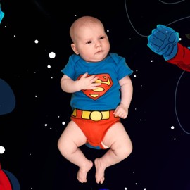 soxo Superhero Baby Bodysuits Funny Newborn Essentials Boy Clothes Kids Bodysuit 4 Pack 62-68 4 Pieces