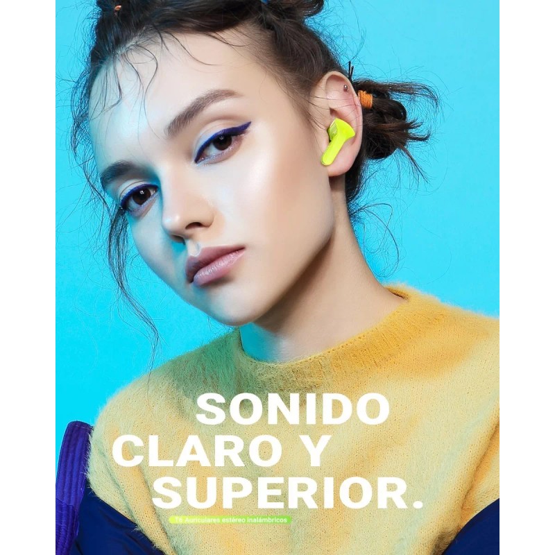 Acefast Audifonos Inalámbricos Pantalla Digital Reducción Ruido Ipx4 Color Verde