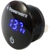 Powerwerx PanelDome-Blue Blue LED Volt Meter, Battery Percentage Display, Waterproof,