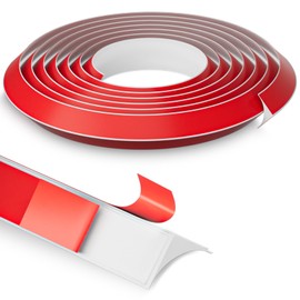 236'' Flexible Quarter Round Molding Trim, Peel and Stick Molding Trim for Walls, Double Self-Adhesive Vinyl Wall Base Cove Base for Bathrooms, Floors, Corners, Stairs, Kitchen Countertops(White)