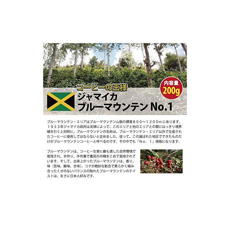 Matsuya Coffee Raw Beans Jamaica Blue Mountain No.1 (7.1 oz