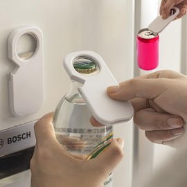 Suptec 3 in 1 Magnetic Bottle Opener, Coke Can Opener Beer Opener for Fridge and RV, Stick to Refrigerator for Easy Storage with Magnet Household Kitchen Tool, Accessories for Home, Party, Camping