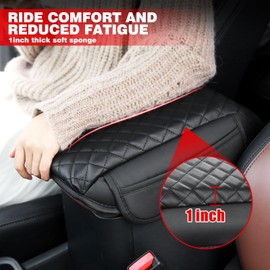 Mabett Center Console Armrest Cover for Ford Maverick, Console Protector fit Maverick Accessories 2022 2023 2024 2025, Prevebt Pets Scratches, with Side Pockets (Black)