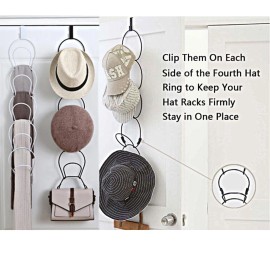 LINFIDITE 15 Pack Stage ganizer Closet Hanger Wall Hat Rack Holder Hangg Baseball Cap