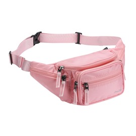 ProCase Fanny Pack Waist Packs for Men Women, Waist Bag Hip Pack for Travel Hiking Running Outdoor Sports -Pink