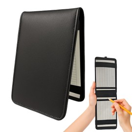 YFANITI Leather Golf Scorecard Holder,Score Card Holder Golf,Yardage Book Cover,Golf Scorecard Book (Black)