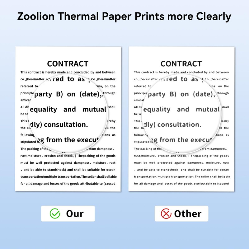 Thermal Printer Paper Rolls 8.26"x11.69", 4 Ream, 84 Sheets, 0.88