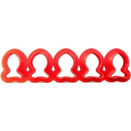 Fish Cookie Cutter Multi x5 – Plastic Red Fish Cutters For Cookies, Dough, Bread, Soft Fruits, Soft Veggies and More – Cutters For Mini Fish-Shaped Goods