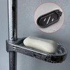 Clip-on Shower Rail Soap Holder, Compatible with 22mm Shower Pole,