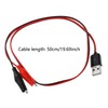 DGZZI Crocodile Clamps Test Wire 50cm/19.69inch Double Alligator Clips to