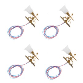 HANABASS 4 PCS Dollhouse 1:12 Wall Lamp Miniature Sconces Vintage Wall Lamp Mini Dollhouse Landscape Decorations Fairy Sand Table Decor Mini House Accessory