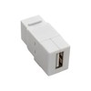 Tripp Lite U060-000-KP-WH USB 2.0 Panel Mount Coupler Keystone Jack