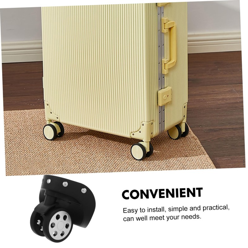 WHAMVOX 2 Pairs Shopping Trolley Wheels Luggage Replacement Wheels Suitcase