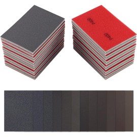 12 PCS Sanding Sponges, Assorted 180-3000 Grit Sanding Pads, Soft Foam Sand Blocks for Wet and Dry Use, Ideal for Polishing Models, Drywall, Metal, Wood, and Furniture.