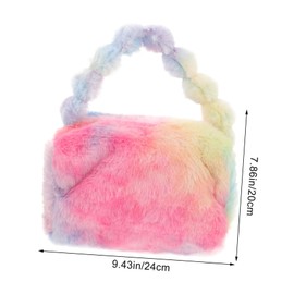 BIUDECO Makeup Bag for Women Travel Toiletry Kit Portable Storage Bag for Cosmetics Skincare Pens Plush Material Fashionable