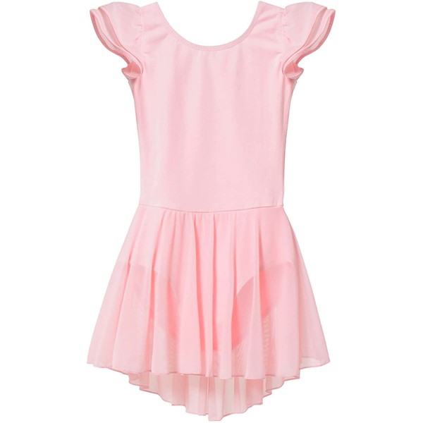 MdnMd Dance Ballet Leotard for Girls with Skirt Dress Tutu