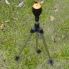 360 Degree Rotating Tripod Sprinkler, Stainless Steel Plastic Adjustable Watering