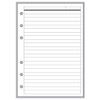 A6 Size Note Paper Planner Insert with Subject Line, for