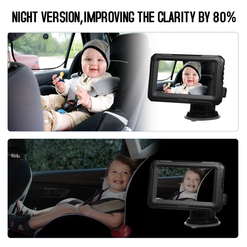 Baby Car Mirror 1080P Baby Camera with 4.3'' IPS Screen