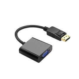 DP to VGA Adapter,Gold-Plated DisplayPort to VGA Adapter (Male to Female) Compatible with Computer Desktop Laptop PC Monitor Projector HDTV Black