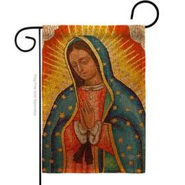 Ornament Collection Faith Lady of Guadalupe Burlap Garden Flag Religious Hope Grace Peace Dove Christian Religion Easter Small Decorative Gift Yard House Banner Double-Sided Made in USA 13 X 18.5