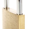com-four® 4x Padlock made of brass - Padlock with 2