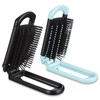 Travel Hair Brush with Mirror, Portable Folding Scalp Massage Comb,
