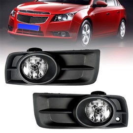 WFLNHB Fog Lights Assembly Replacement for 2010-2014 Chevy Cruze with Bulbs & Harness Switch Kit Driving Lamps Fog Lights Driver and Passenger Side
