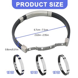 3 Pcs Ion Therapeutic Titanium Wristband Set, Adjustable Titanium Steel for Men and Women, Multi-Color Therapy Bracelet for Exercise, Gift Giving, as a Bonding Gift