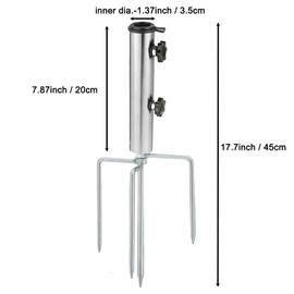 Umbrella Sand Anchor with 4 Spike,Heavy Duty Steel No Dig Beach Sand Ground Anchor,Outdoor Umbrella Base Portable Beach Umbrella Stake Holder Stand for Umbrella,Flag,Fishing Rod,Poles,Christmas Tree