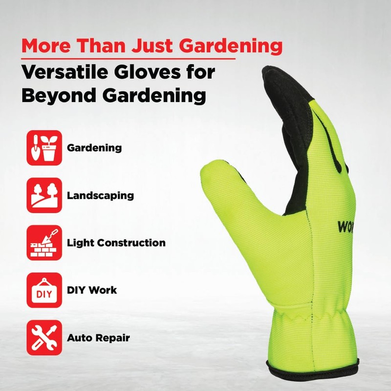 WORK MAXX Thorn-Proof Gardening Gloves – Heavy-Duty Protection for Roses,