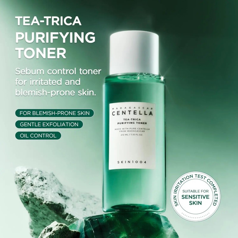 SKIN1004 Tea-Trica Purifying Toner, Korean Toner with Tea Tree &