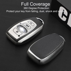 Cacacar - Funda de piel sintética de TPU suave de alta calidad para Subaru Forester Outback BRZ Legacy CrossTrek Smart Key Protector, color azul