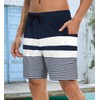 SHEKINI Mens Quick Dry Swimming Trunks with Compression Liner 2