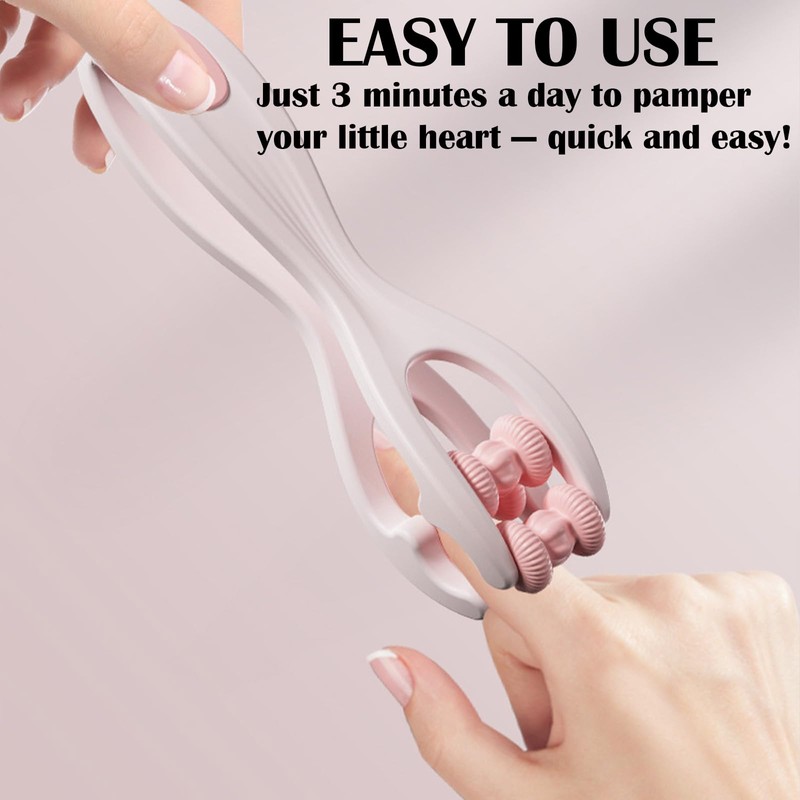 NICEIN 2 Stück Hand-und Fingermassagegerät, Double Roller Handmassagegerät, Finger Massageringe,