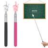 Uniclife Uniclife 2 Pcs Telescopic Teachers Pointer Mini Retractable Finger