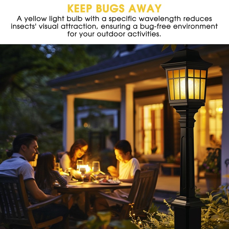 Briignite Bug Lights for Outside, Bug Light Bulbs, 60W Yellow