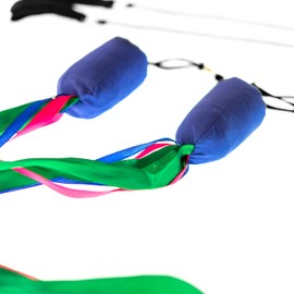 Play Juggling Juggling Game - Ribbon Bolas with Coloured Juggling Bands - Blue