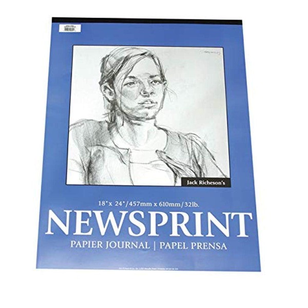 Jack Richeson - 100213 Newsprint Pad, 32 lbs, 18 x 24 Inches, 100 Sheets