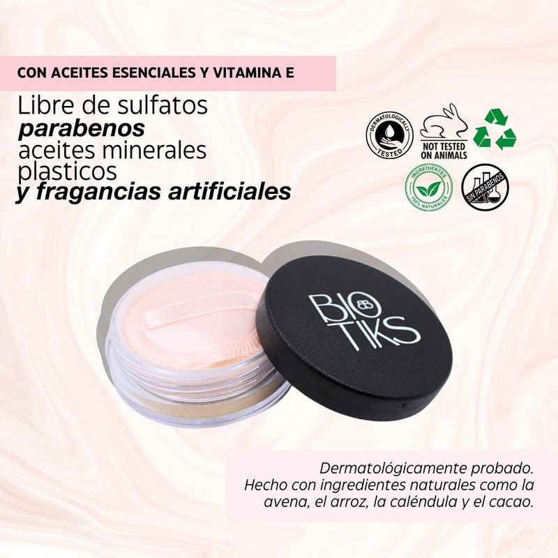 Polvo traslúcido efecto mate piel grasa (natural)
